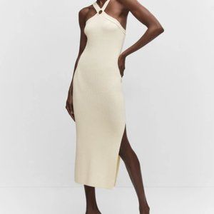 NWT Hoop Detail Halter Knit Dress